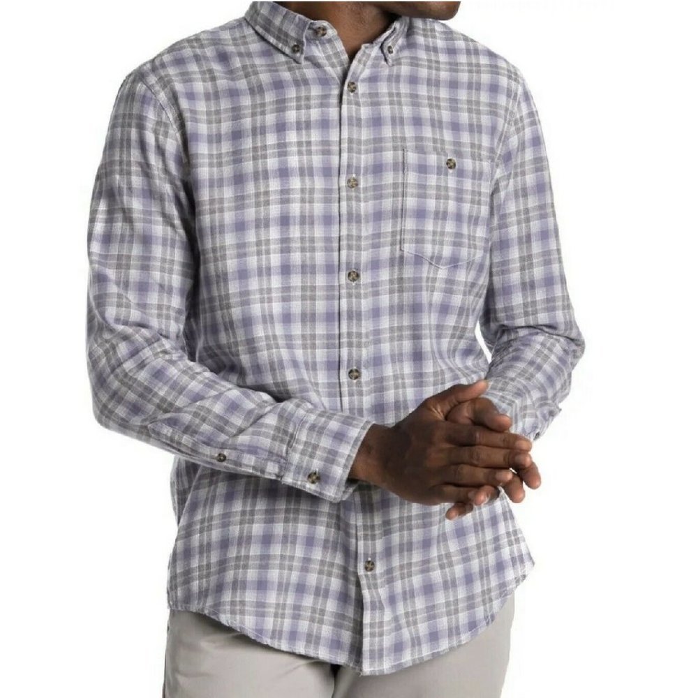 Wallin & Bros Grey Ombré Grindle Plaid Shirt